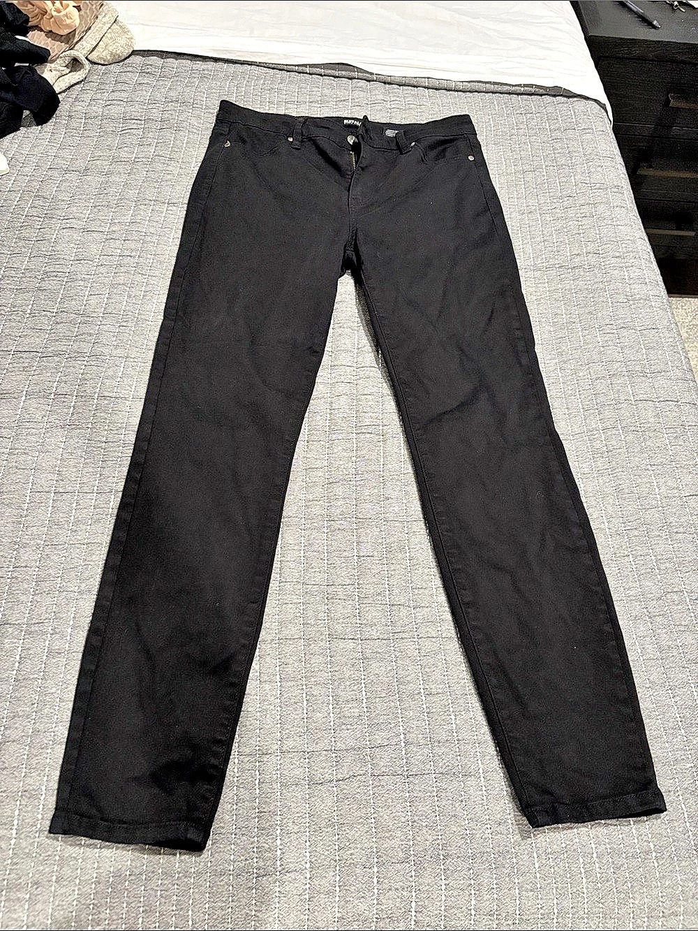 Buffalo David Bitton Hannah Black Straight Leg Jeans Waist 28